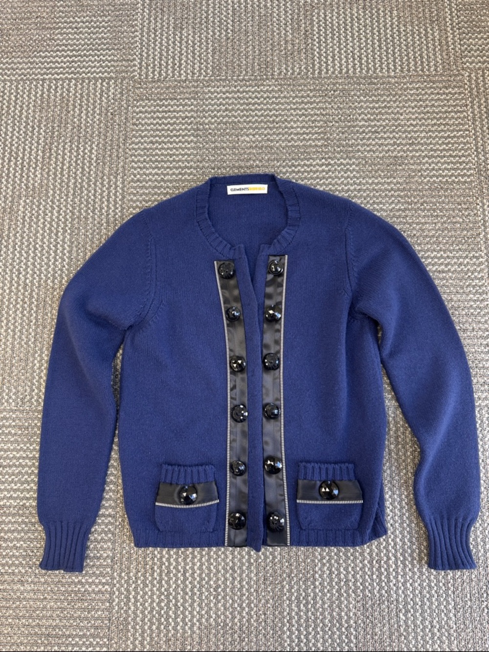 Clements Ribeiro 100% Cashmere Embellished Cardigan, size M